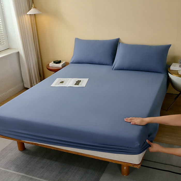 91家纺网 家纺一手货源 找家纺 买家秀）（爆款花型 长期款不断货）A类母婴级全棉磨毛床单纯棉磨毛床笠纯棉床单纯棉床笠全棉床笠 绀蓝色