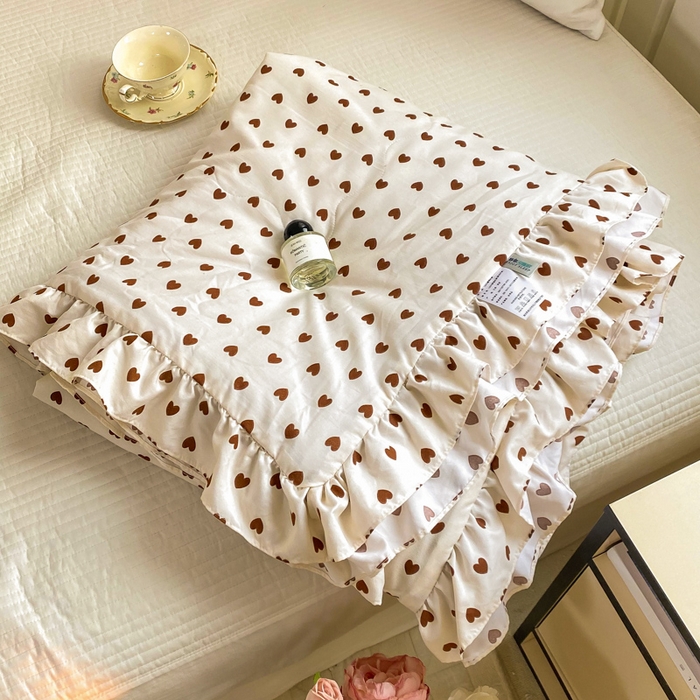 91家纺网 家纺一手货源 找家纺 尊妙被业 2025新款针织棉花边夏被春秋被 艾意