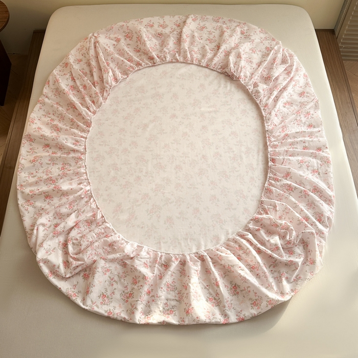 91家纺网 家纺一手货源 找家纺 寻米 2025新款A类全棉双层纱印花单床笠 甜茶