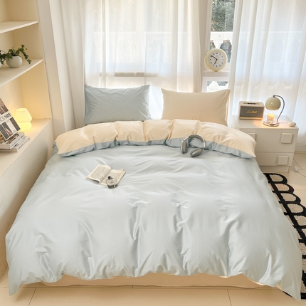 91家纺网 家纺一手货源 找家纺 （总）耀悦家纺 2025新款A类纯棉60支拼色系列单被套
