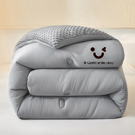 91家纺网 家纺一手货源 找家纺 （总）（买家秀爆款花色不断货）A类母婴级儿童豆豆绒大豆被春秋被秋冬被大豆纤维被子被芯空调被水洗大豆被豆豆被