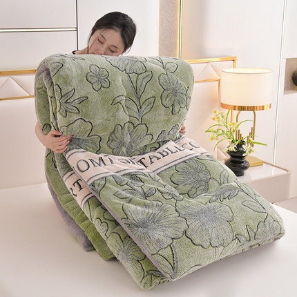 91家纺网 家纺一手货源 找家纺 （买家秀 爆款花色不断货）A类母婴级羊羔绒被子被芯牛奶绒被子被芯春秋被秋冬被塔芙绒被子被芯雪花绒被子 薄荷曼波