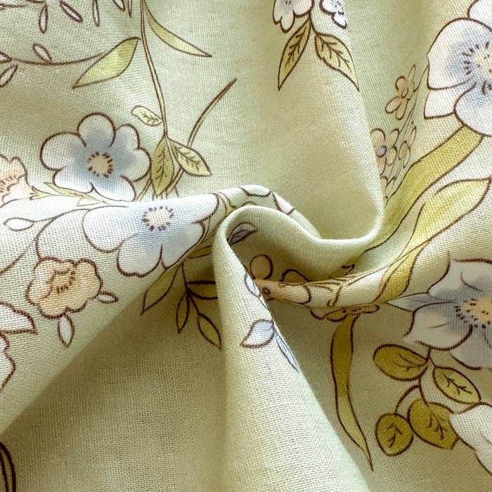 91家纺网 家纺一手货源 找家纺 寻米 2025新款A类全棉双层纱印花单床笠 乐枝