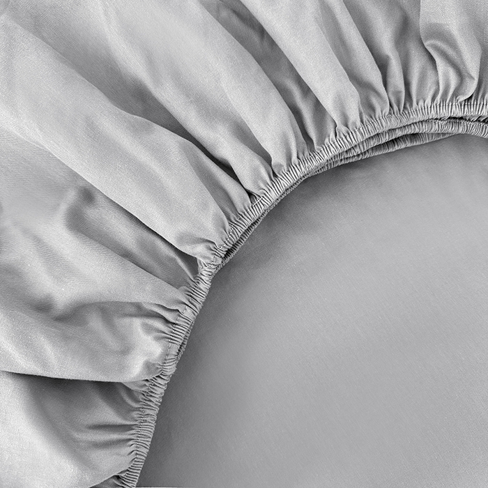 91家纺网 家纺一手货源 找家纺 佰亿莱 2025新款简约舒适全棉单品系列单床笠 浅灰色