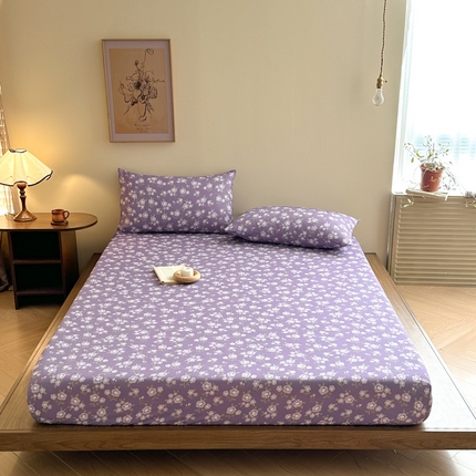 91家纺网 家纺一手货源 找家纺 寻米 2025新款A类全棉双层纱印花单床笠 嫣然