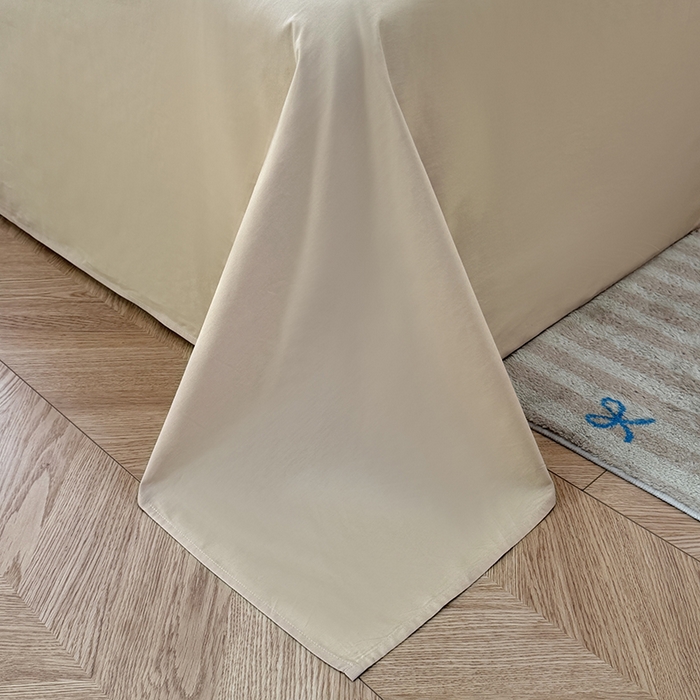 91家纺网 家纺一手货源 找家纺 佰亿莱 2025新款简约舒适全棉单品系列单床单 浅咖色