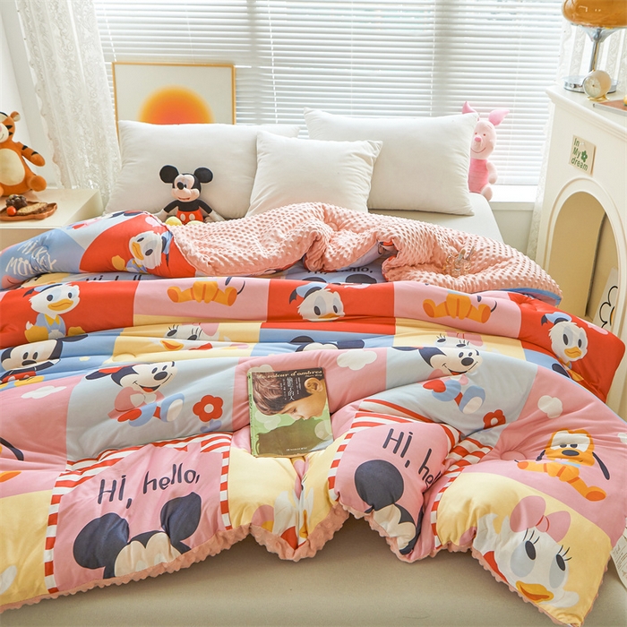 91家纺网 家纺一手货源 找家纺 （买家秀 爆款花型长期款不断货）迪士尼豆豆被针织棉被子针织棉豆豆被迪士尼正版授权豆豆被春冬被-学生被 迪士尼乐园