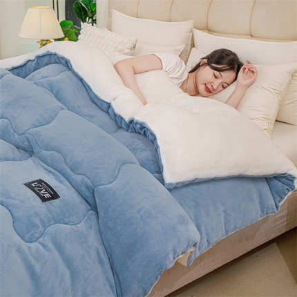 91家纺网 家纺一手货源 找家纺 （总）（买家秀 爆款花色不断货）A类母婴级羊羔绒被子被芯牛奶绒被子被芯春秋被秋冬被羊羔绒冬被被芯牛奶绒冬被