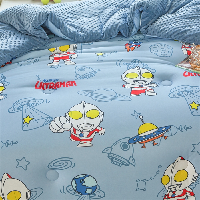 91家纺网 家纺一手货源 找家纺 （买家秀 爆款花型长期款不断货）迪士尼豆豆被针织棉被子针织棉豆豆被迪士尼正版授权豆豆被春冬被-学生被 奥特之光