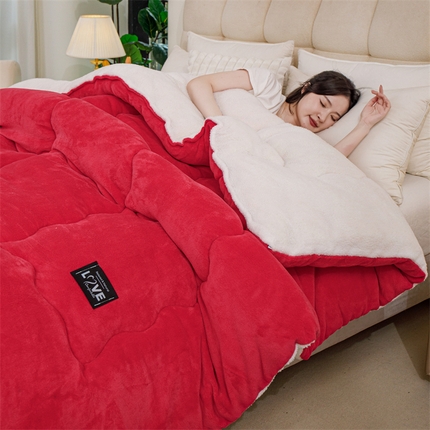 91家纺网 家纺一手货源 找家纺 （总）（买家秀 爆款花色不断货）A类母婴级羊羔绒被子被芯牛奶绒被子被芯春秋被秋冬被羊羔绒冬被被芯牛奶绒冬被