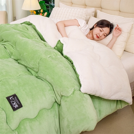 91家纺网 家纺一手货源 找家纺 （总）（买家秀 爆款花色不断货）A类母婴级羊羔绒被子被芯牛奶绒被子被芯春秋被秋冬被羊羔绒冬被被芯牛奶绒冬被