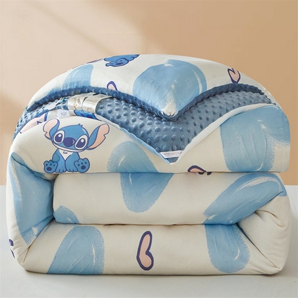 91家纺网 家纺一手货源 找家纺 （总）（买家秀 爆款花型长期款不断货）迪士尼豆豆被针织棉被子针织棉豆豆被迪士尼正版授权豆豆被春冬被-学生被