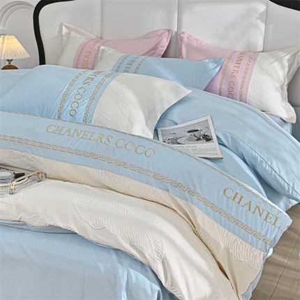 91家纺网 家纺一手货源 找家纺 （总）（买家秀爆款花色不断货）A类母婴级刺绣磨毛四件套简约磨毛四件套水洗磨毛四件套水洗棉磨毛刺绣四件套纯棉