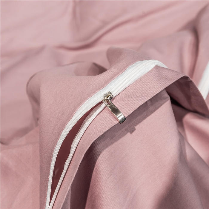 91家纺网 家纺一手货源 找家纺 （买家秀 爆款花型不断货）纯棉四件套纯棉全棉四件套长绒棉刺绣四件套长绒棉四件套贡缎四件套轻奢四件套 豆沙色