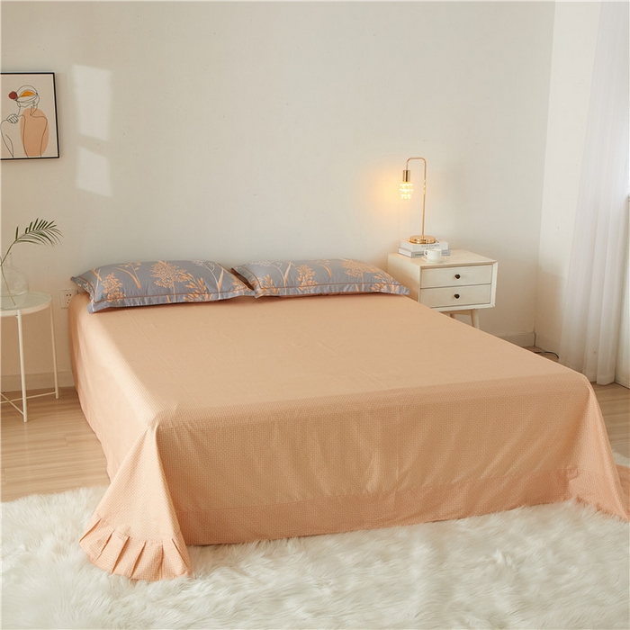 91家纺网 家纺一手货源 找家纺 沐白家居 2025新款全棉印花四件套 米洛-灰