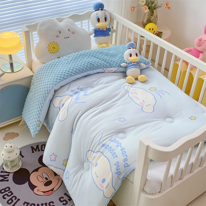 91家纺网 家纺一手货源 找家纺 （买家秀 爆款花型长期款不断货）迪士尼豆豆被针织棉被子针织棉豆豆被迪士尼正版授权豆豆被春冬被-儿童被 软萌玉桂狗