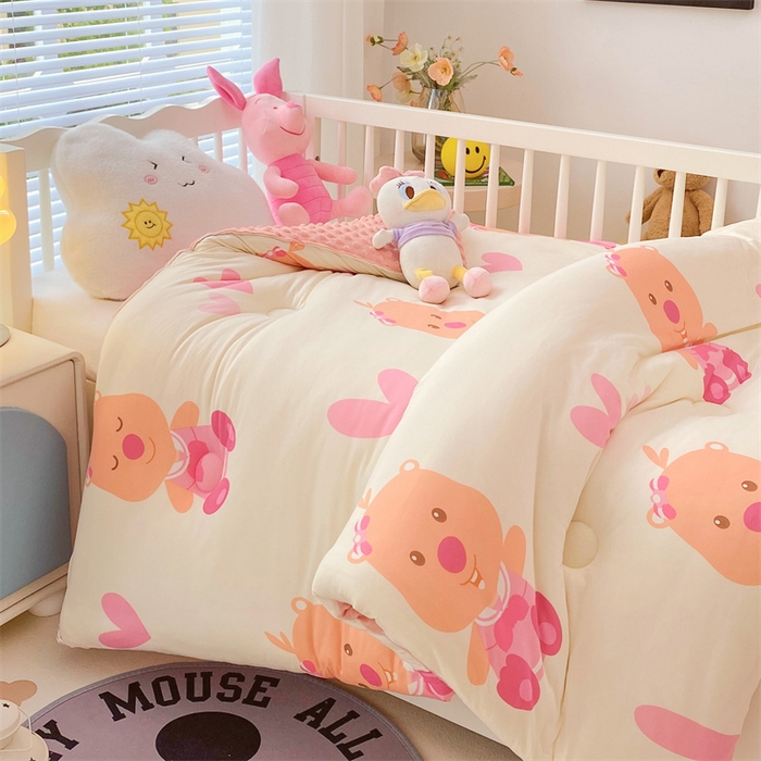 91家纺网 家纺一手货源 找家纺 （买家秀 爆款花型长期款不断货）迪士尼豆豆被针织棉被子针织棉豆豆被迪士尼正版授权豆豆被春冬被-儿童被 露比宝贝