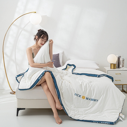 91家纺网 家纺一手货源 找家纺 （总）（买家秀 热款花色不断货）A类母婴级大豆被立体边刺绣春秋冬被大豆纤维被空调被纯色被子大豆被芯-场景2