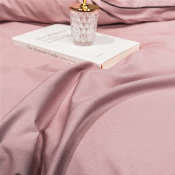 91家纺网 家纺一手货源 找家纺 （买家秀 爆款花型不断货）纯棉四件套纯棉全棉四件套长绒棉刺绣四件套长绒棉四件套贡缎四件套轻奢四件套 豆沙色