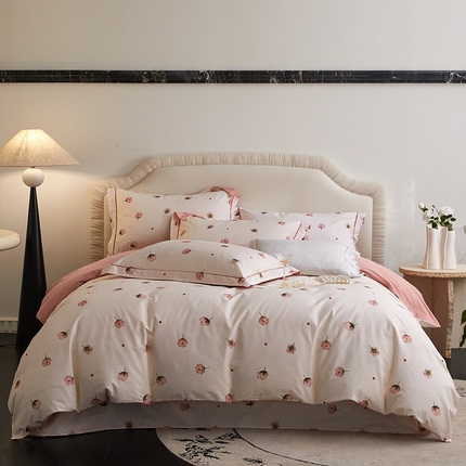 薏思家纺 2025新款13376活性全棉四季款-四件套 知否-粉