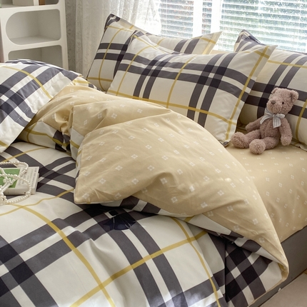 91家纺网 家纺一手货源 找家纺 （总）（买家秀爆款花色不断货）A类母婴级小清新磨毛四件套简约磨毛四件套花卉磨毛四件套卡通磨毛四件套格子条纹