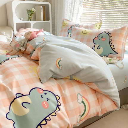 91家纺网 家纺一手货源 找家纺 （总）（买家秀爆款花色不断货）A类母婴级小清新磨毛四件套简约磨毛四件套花卉磨毛四件套卡通磨毛四件套格子条纹