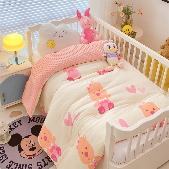 91家纺网 家纺一手货源 找家纺 （买家秀 爆款花型长期款不断货）迪士尼豆豆被针织棉被子针织棉豆豆被迪士尼正版授权豆豆被春冬被-儿童被 露比宝贝