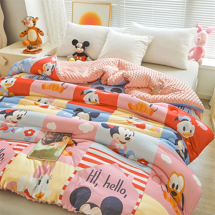 91家纺网 家纺一手货源 找家纺 （买家秀 爆款花型长期款不断货）迪士尼豆豆被针织棉被子针织棉豆豆被迪士尼正版授权豆豆被春冬被-学生被 迪士尼乐园