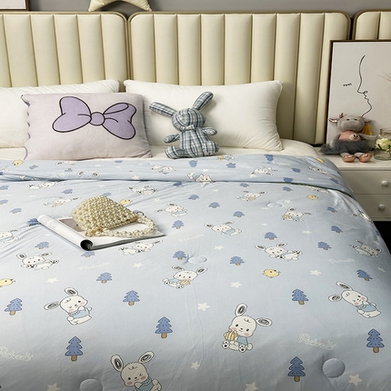 91家纺网 家纺一手货源 找家纺 （总）（自己工厂有网销大热款 网销帮推可合作优惠 长期款不断货）2024新款A类针织棉夏被空调被-风格二