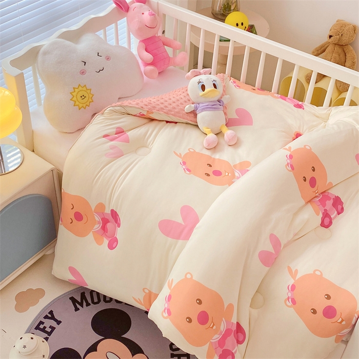 91家纺网 家纺一手货源 找家纺 （买家秀 爆款花型长期款不断货）迪士尼豆豆被针织棉被子针织棉豆豆被迪士尼正版授权豆豆被春冬被-儿童被 露比宝贝