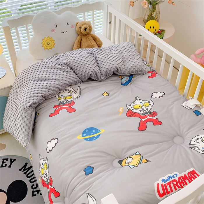 91家纺网 家纺一手货源 找家纺 （买家秀 爆款花型长期款不断货）迪士尼豆豆被针织棉被子针织棉豆豆被迪士尼正版授权豆豆被春冬被-儿童被 格斗奥特曼