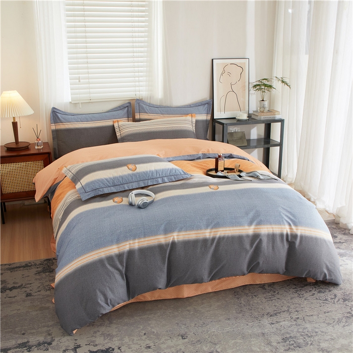 91家纺网 家纺一手货源 找家纺 沐白家居 2025新款全棉印花四件套 漫生活