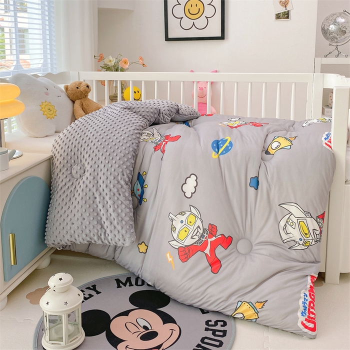 91家纺网 家纺一手货源 找家纺 （买家秀 爆款花型长期款不断货）迪士尼豆豆被针织棉被子针织棉豆豆被迪士尼正版授权豆豆被春冬被-儿童被 格斗奥特曼