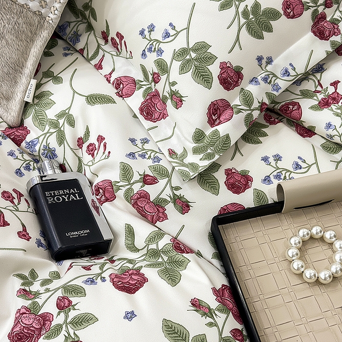 91家纺网 家纺一手货源 找家纺 （买家秀爆款花色不断货）A类母婴级小清新磨毛四件套简约磨毛四件套花卉磨毛四件套卡通磨毛四件套格子条纹 梦幻玫瑰