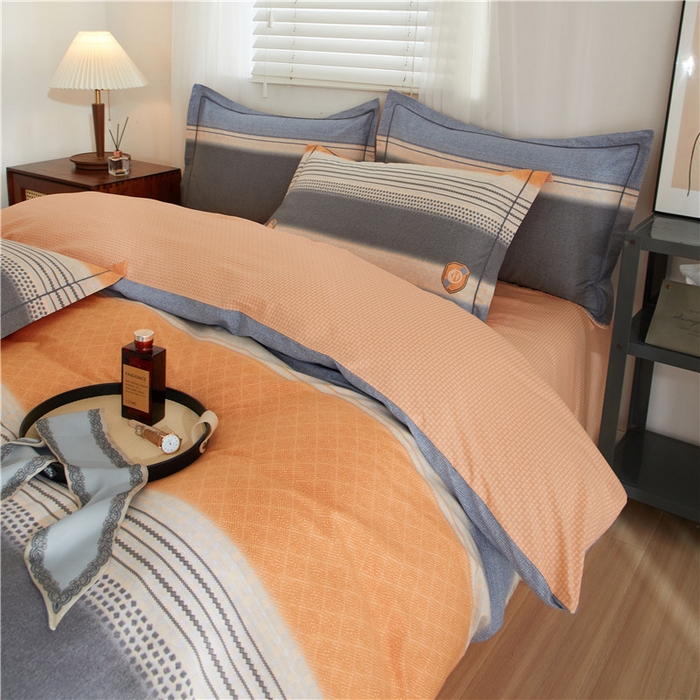 91家纺网 家纺一手货源 找家纺 沐白家居 2025新款全棉印花四件套 漫生活