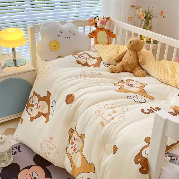 91家纺网 家纺一手货源 找家纺 （买家秀 爆款花型长期款不断货）迪士尼豆豆被针织棉被子针织棉豆豆被迪士尼正版授权豆豆被春冬被-儿童被 搞怪奇奇蒂蒂