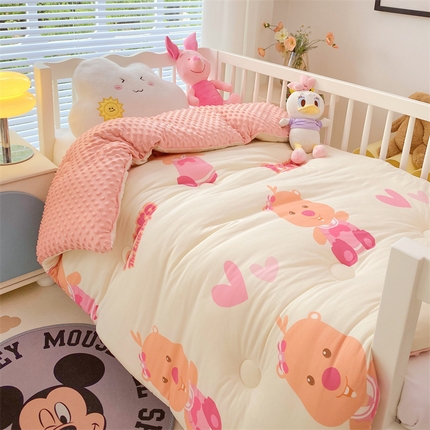 91家纺网 家纺一手货源 找家纺 （总）（买家秀 爆款花型长期款不断货）迪士尼豆豆被针织棉被子针织棉豆豆被迪士尼正版授权豆豆被春冬被-儿童被