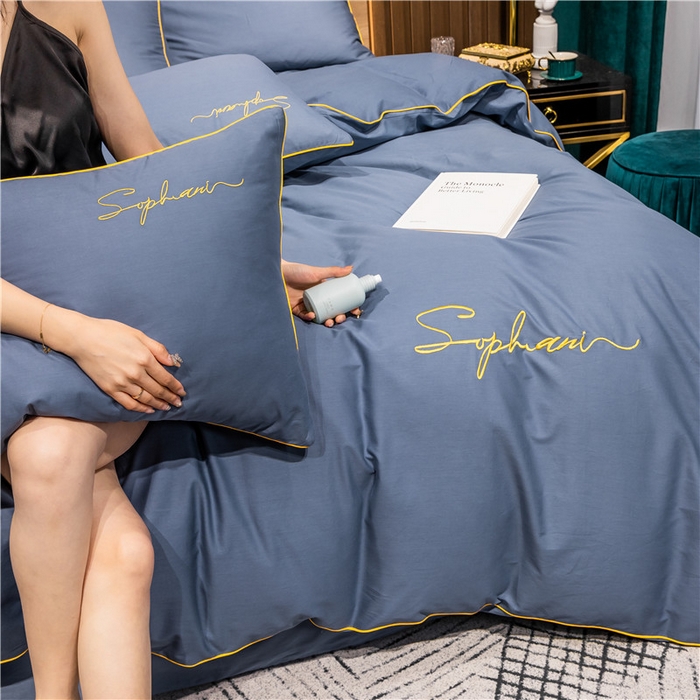 91家纺网 家纺一手货源 找家纺 （买家秀 爆款花型不断货）纯棉四件套纯棉全棉四件套长绒棉刺绣四件套长绒棉四件套贡缎四件套轻奢四件套 皇家兰