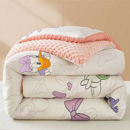 91家纺网 家纺一手货源 找家纺 （买家秀 爆款花型长期款不断货）迪士尼豆豆被针织棉被子针织棉豆豆被迪士尼正版授权豆豆被春冬被-学生被 时尚黛丝