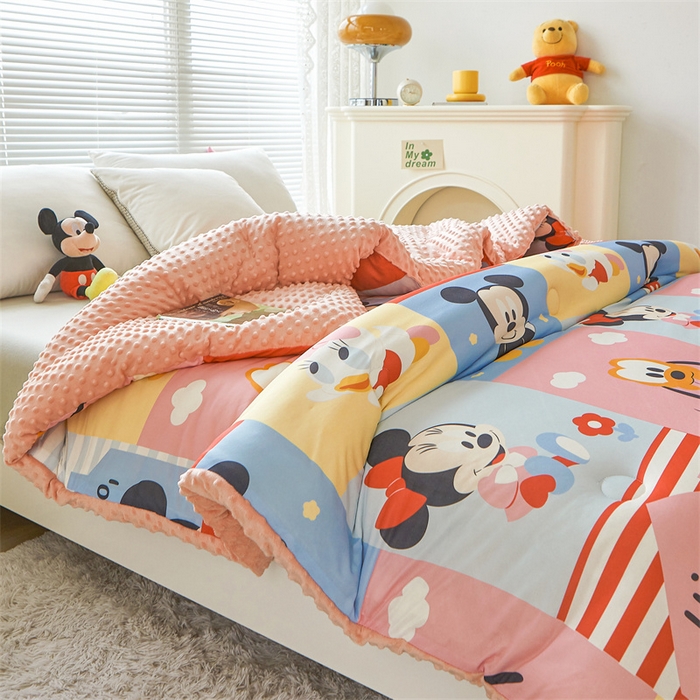 91家纺网 家纺一手货源 找家纺 （买家秀 爆款花型长期款不断货）迪士尼豆豆被针织棉被子针织棉豆豆被迪士尼正版授权豆豆被春冬被-学生被 迪士尼乐园