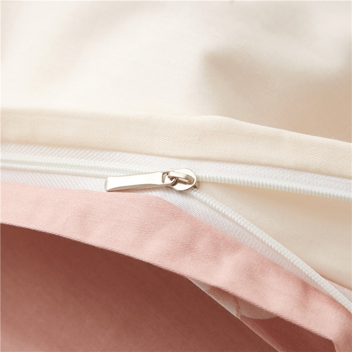 91家纺网 家纺一手货源 找家纺 沐白家居 2025新款全棉印花四件套 南枝-粉