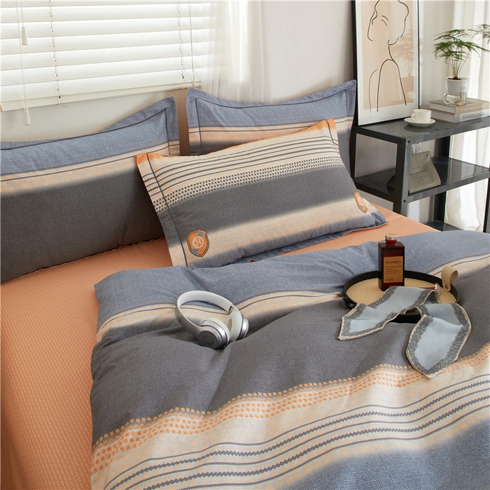 91家纺网 家纺一手货源 找家纺 沐白家居 2025新款全棉印花四件套 漫生活