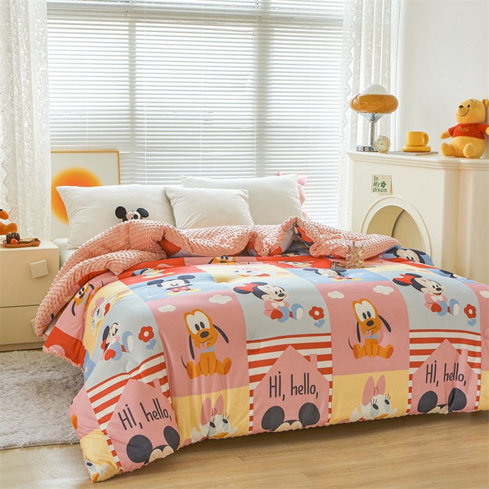 91家纺网 家纺一手货源 找家纺 （买家秀 爆款花型长期款不断货）迪士尼豆豆被针织棉被子针织棉豆豆被迪士尼正版授权豆豆被春冬被-学生被 迪士尼乐园