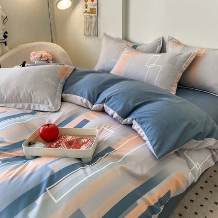 91家纺网 家纺一手货源 找家纺 （总）（买家秀爆款花色不断货）A类母婴级小清新磨毛四件套简约磨毛四件套花卉磨毛四件套卡通磨毛四件套格子条纹