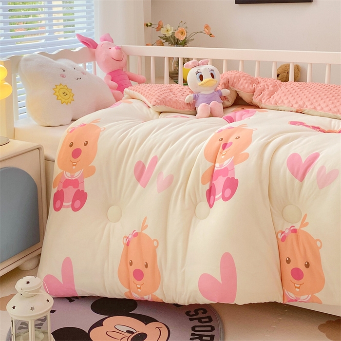 91家纺网 家纺一手货源 找家纺 （买家秀 爆款花型长期款不断货）迪士尼豆豆被针织棉被子针织棉豆豆被迪士尼正版授权豆豆被春冬被-儿童被 露比宝贝