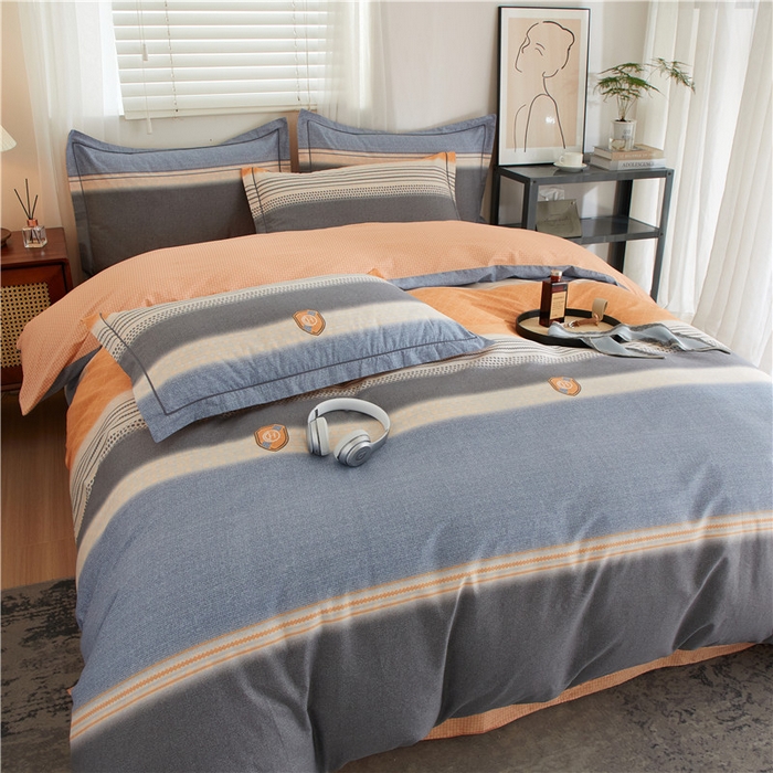 91家纺网 家纺一手货源 找家纺 沐白家居 2025新款全棉印花四件套 漫生活