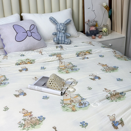 91家纺网 家纺一手货源 找家纺 （总）（自己工厂有网销大热款 网销帮推可合作优惠 长期款不断货）2024新款A类针织棉夏被空调被-风格二