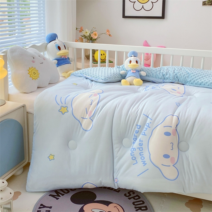 91家纺网 家纺一手货源 找家纺 （买家秀 爆款花型长期款不断货）迪士尼豆豆被针织棉被子针织棉豆豆被迪士尼正版授权豆豆被春冬被-儿童被 软萌玉桂狗