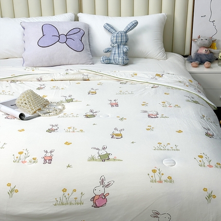 91家纺网 家纺一手货源 找家纺 （总）（自己工厂有网销大热款 网销帮推可合作优惠 长期款不断货）2024新款A类针织棉夏被空调被-风格二