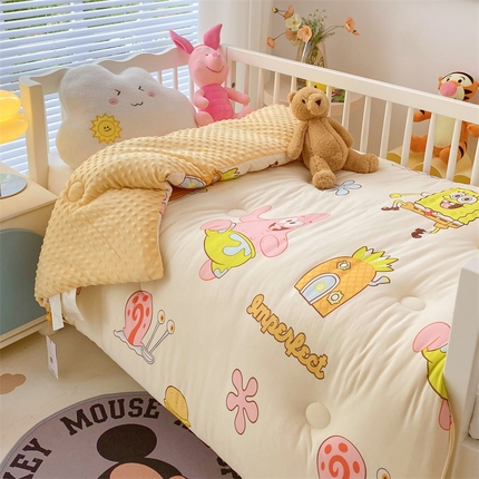 91家纺网 家纺一手货源 找家纺 （总）（买家秀 爆款花型长期款不断货）迪士尼豆豆被针织棉被子针织棉豆豆被迪士尼正版授权豆豆被春冬被-儿童被